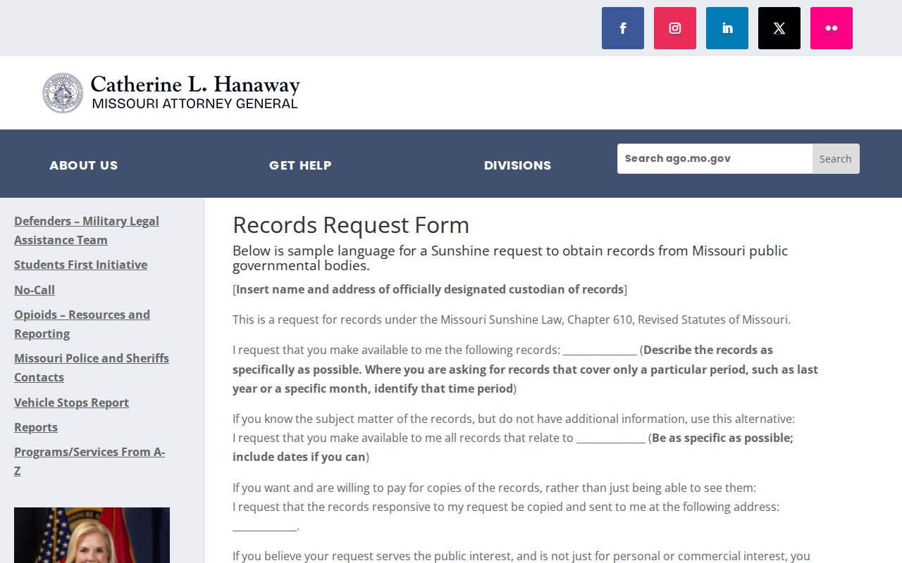 Scotland County warrant check Sunshine request form