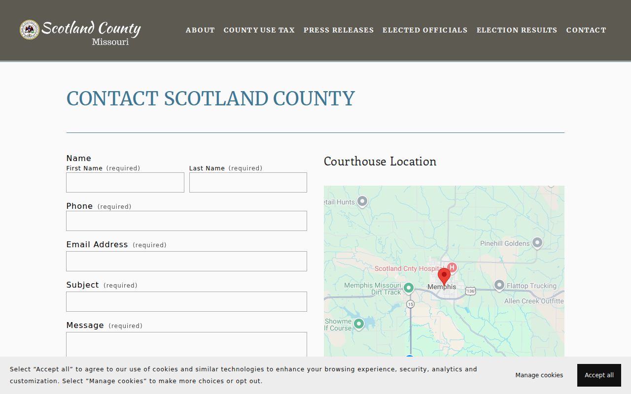 Scotland County warrant records courthouse contact